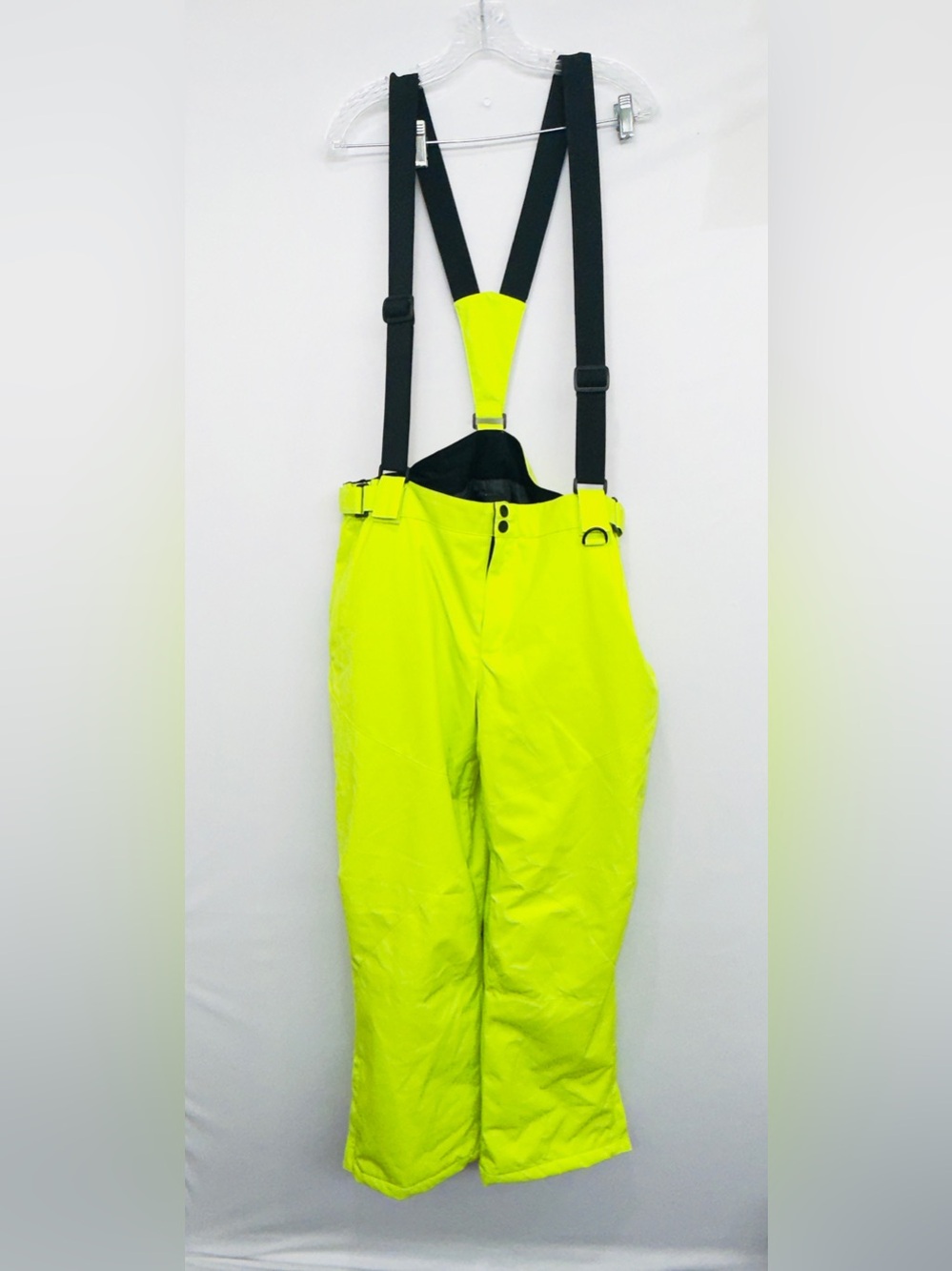 Yeefine Snow Ski Snowboard Pants Mens XL High Visibility, Yellow With Suspenders